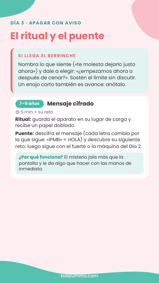 Día 3: el ritual de apagar y el puente