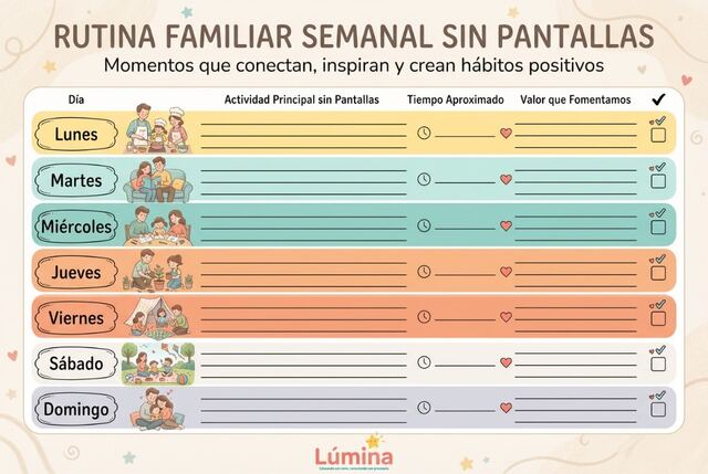 Rutina familiar semanal